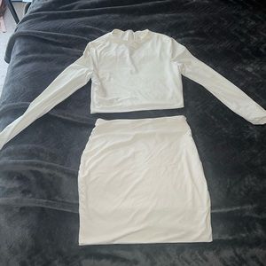 Meshki High Waisted Skirt & Long Sleeve Crop Set